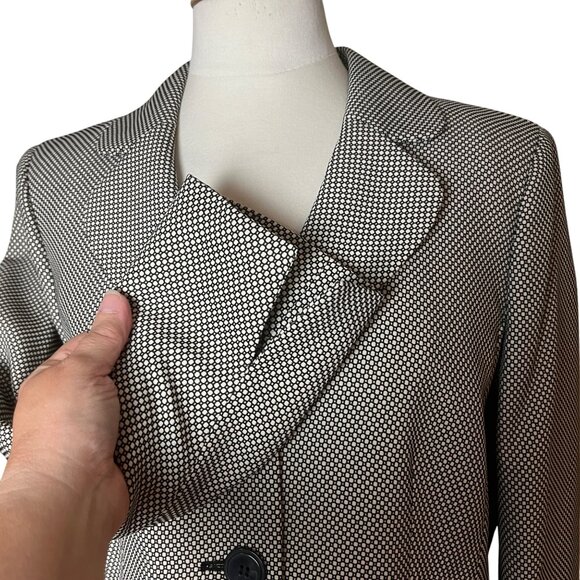 Le Suit Womens Size 14 Black White Skirt Suit 2 Pc Set Office Career Classic - Picture 16 of 16